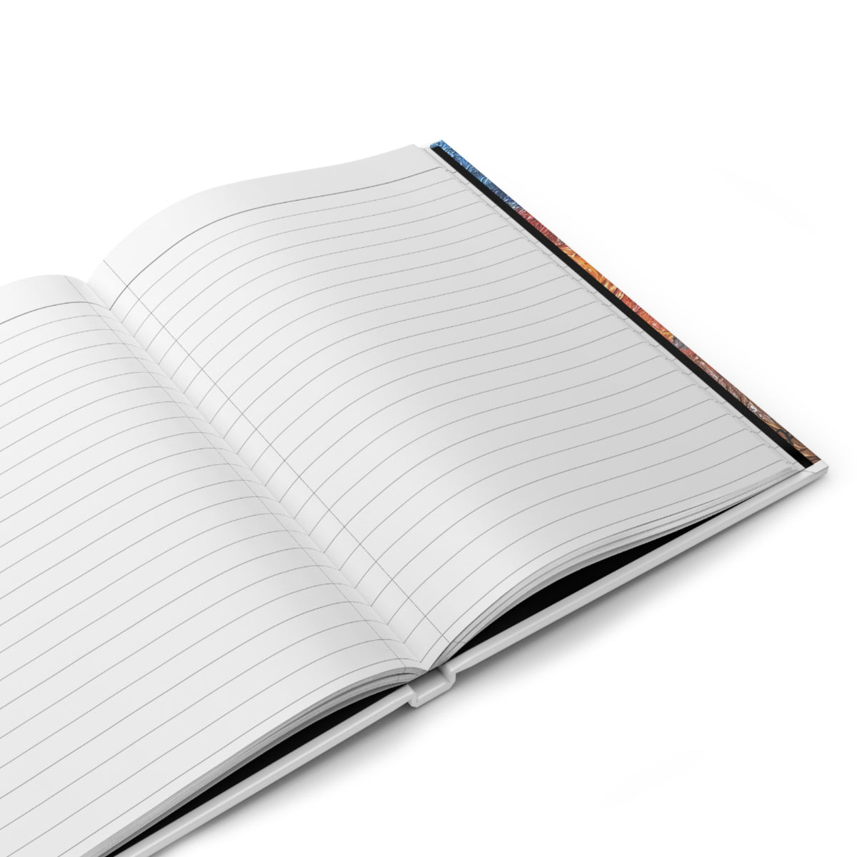 Floral Nightscape Hardcover Journal — Lined Artistic Flower Field Notebook