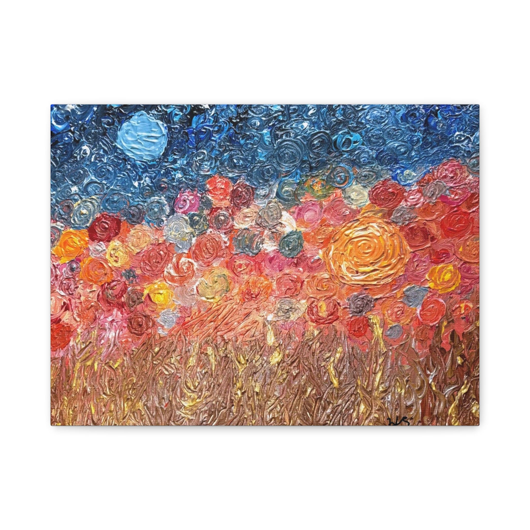 Impressionist Floral Field Matte Canvas – Stretched 1.25" Wall Art