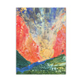 Abstract Sunrise Matte Canvas Wall Art — Vibrant Orange & Gold Modern Painting