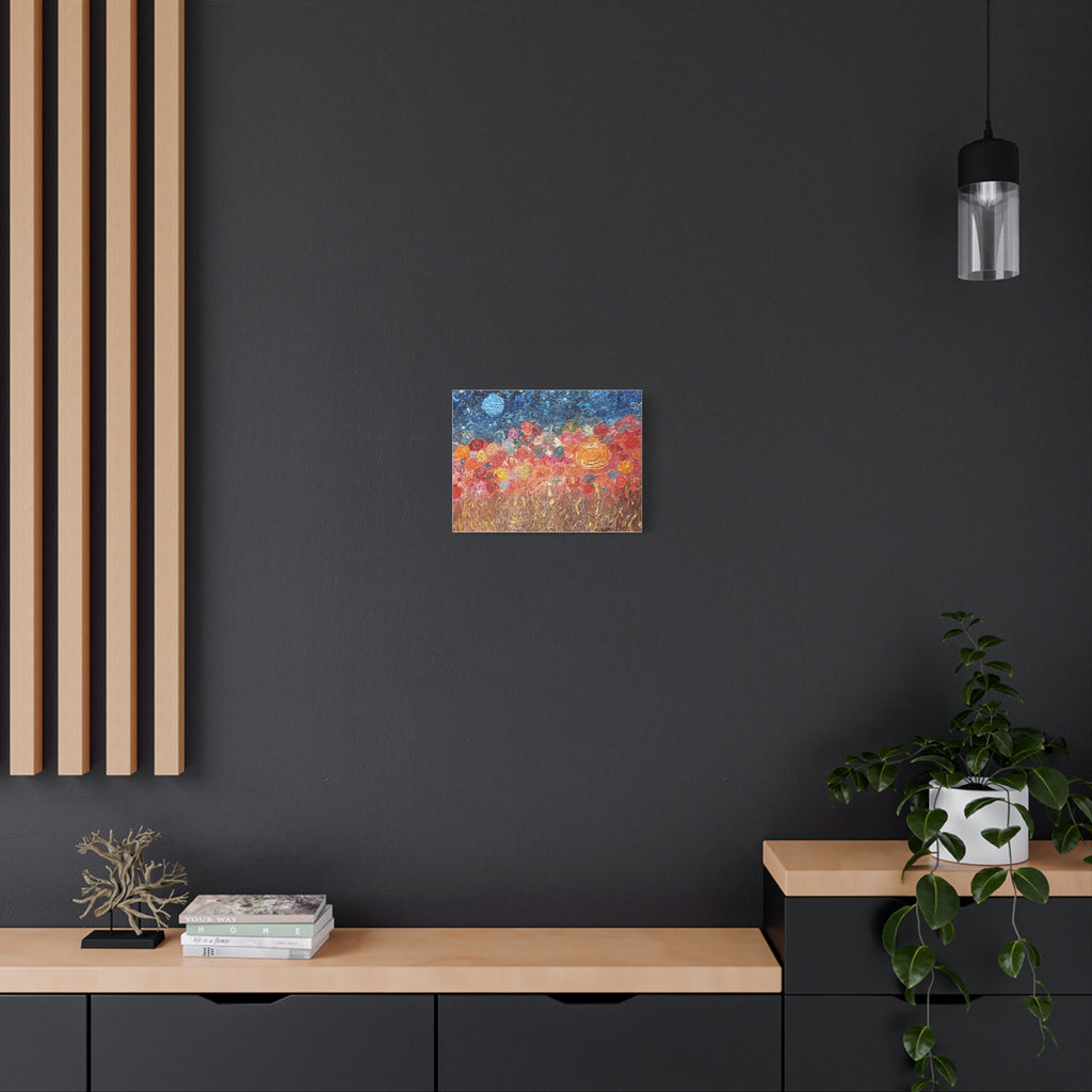 Impressionist Floral Field Matte Canvas – Stretched 1.25" Wall Art
