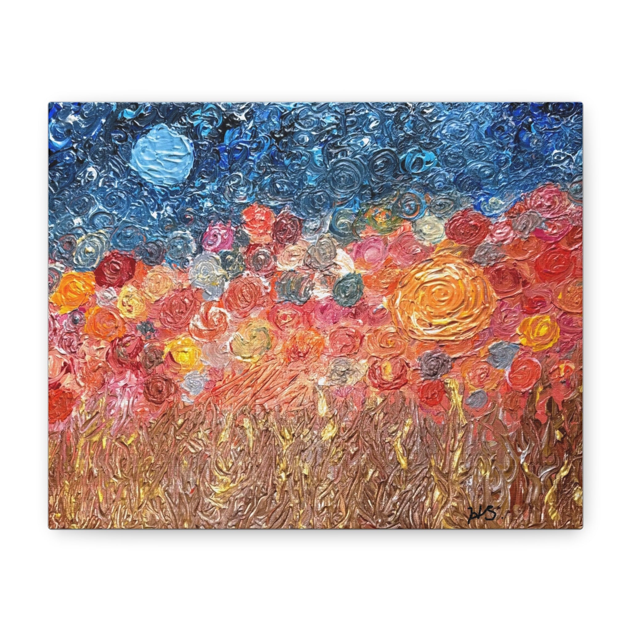 Impressionist Floral Field Matte Canvas – Stretched 1.25" Wall Art