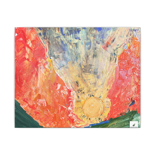 Abstract Sunrise Matte Canvas Wall Art — Colorful Contemporary Landscape Print