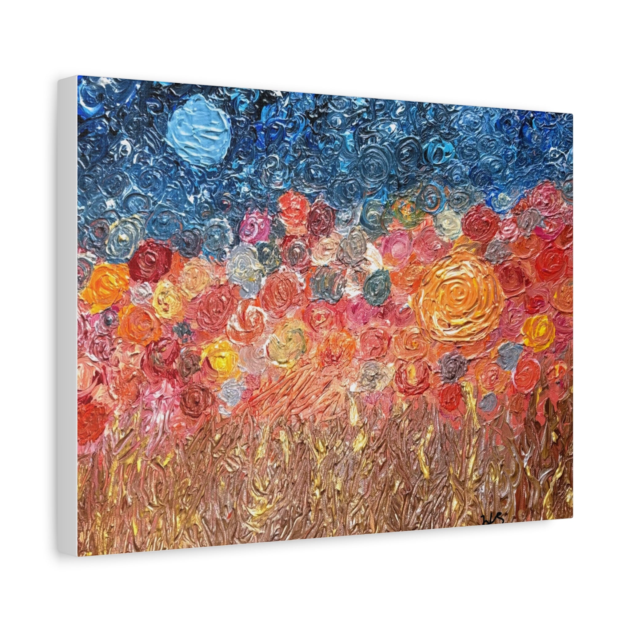 Impressionist Floral Field Matte Canvas – Stretched 1.25" Wall Art