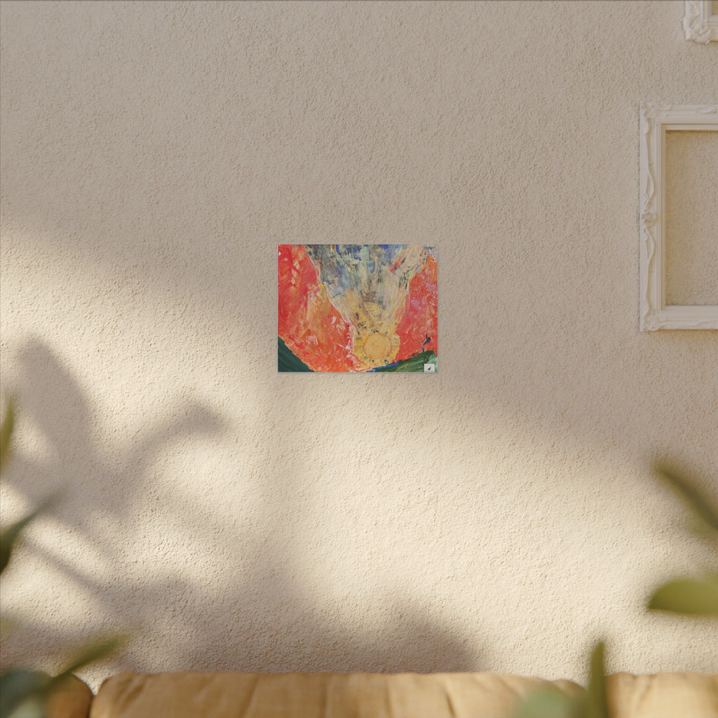 Abstract Sunrise Matte Canvas Wall Art — Colorful Contemporary Landscape Print